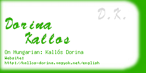 dorina kallos business card